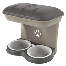 Wall Mounted Pet Feeder with Storage